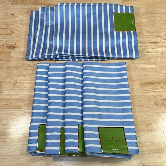 kate spade Other - Kate Spade Harbour Drive Cornflower Platinum Napkins Set of 8